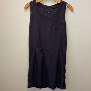 Banana Republic Navy Blue Drawstring Back Dress